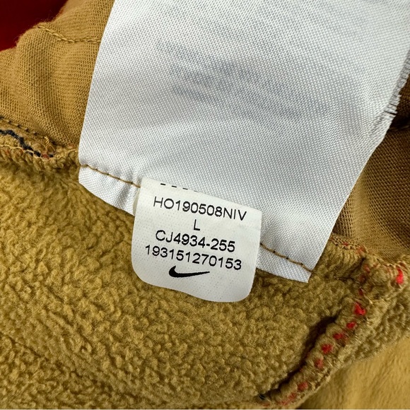 Nike Sportswear Retro Fleece Jogger Pant Pockets Colorblock Gold Bronze Black - Picture 8 of 15